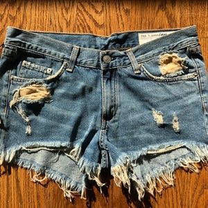 rag & bone Winnie Cut-Off Distressed size 27